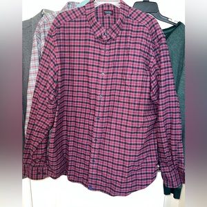 Men’s UNTUCKit flannel button down plaid; XXXL great condition